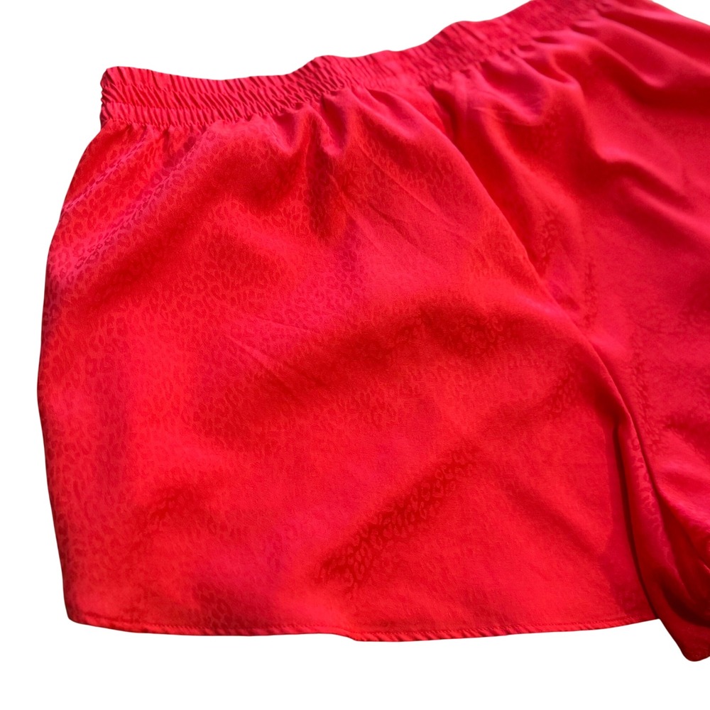 Victoria's Secret Satin Sleep Shorts Boxers Coral Leopard Print Size Large NWOT - Picture 8 of 8